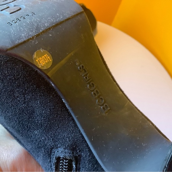 BCBGirls black synthetic with patent leather high heel tassel boots size 7.5 - Picture 8 of 9